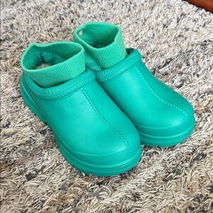 UGG TASMAN X WOMEN RAIN SHOES EMERALD GREEN Slippers sz 6